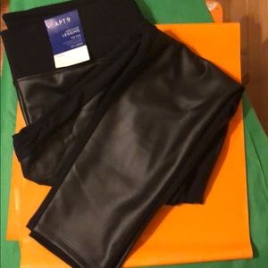 Faux leather leggings